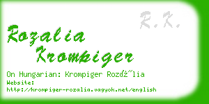 rozalia krompiger business card